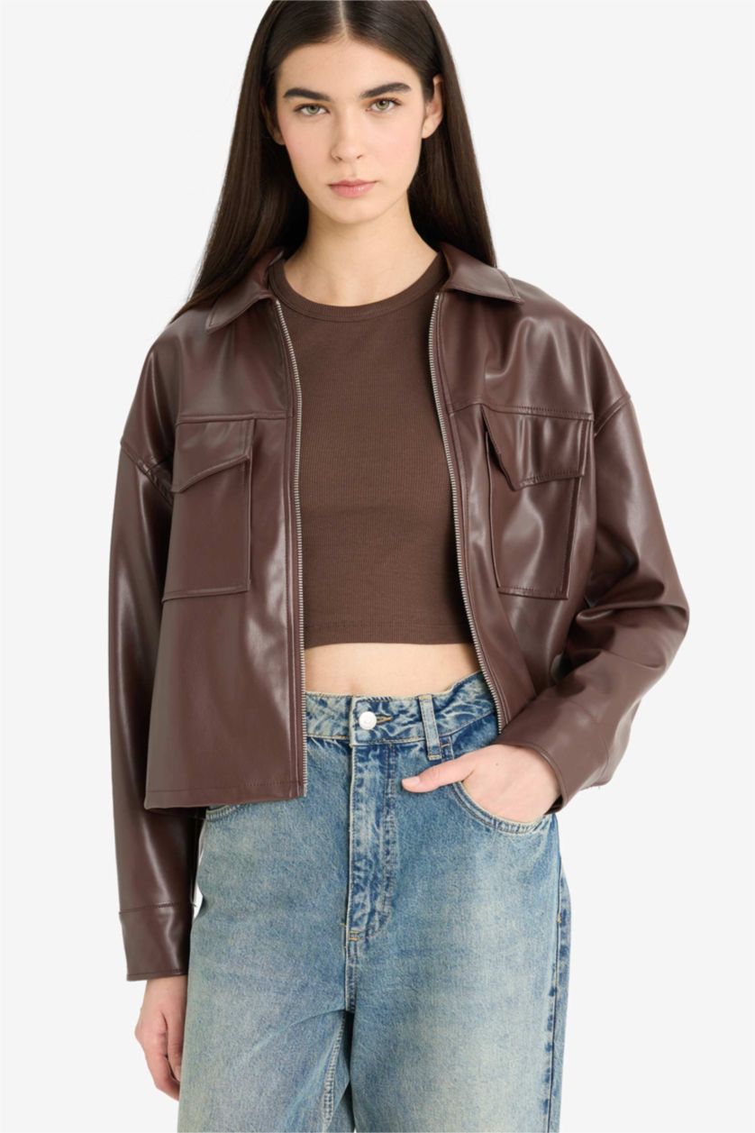 Әйелдерге Қоңыр қалыпты пішім Ұзын жеңді көйлек