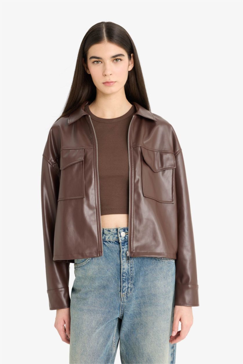 Әйелдерге Қоңыр қалыпты пішім Ұзын жеңді көйлек