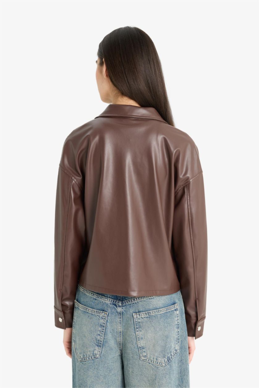 Әйелдерге Қоңыр қалыпты пішім Ұзын жеңді көйлек