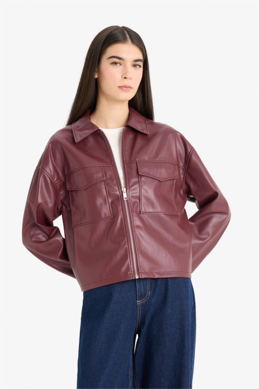 Әйелдерге Бордо қалыпты пішім Ұзын жеңді көйлек