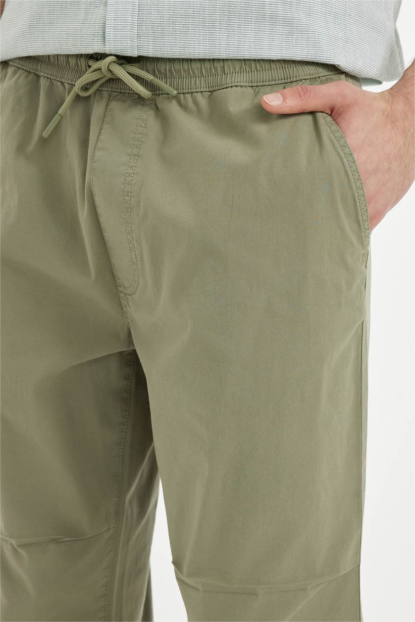MAN Khaki Wide Leg Parachute Pants