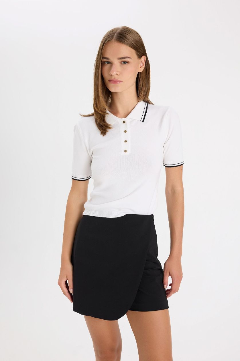 نساء أسود شورت كابري بخصر عالي بساق قصير