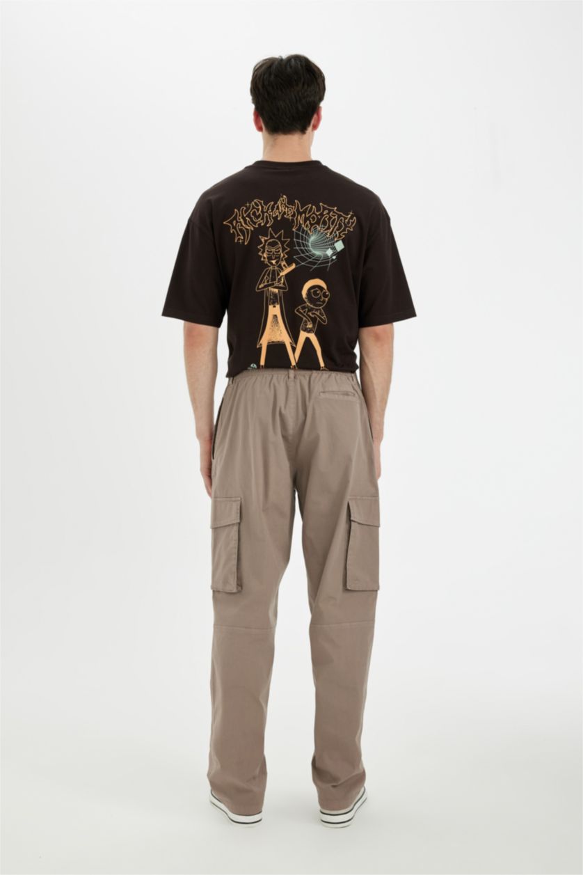 رجالي فيزوني بنطلون كارجو باراشوت وايد ليج برجل واسع وجيب