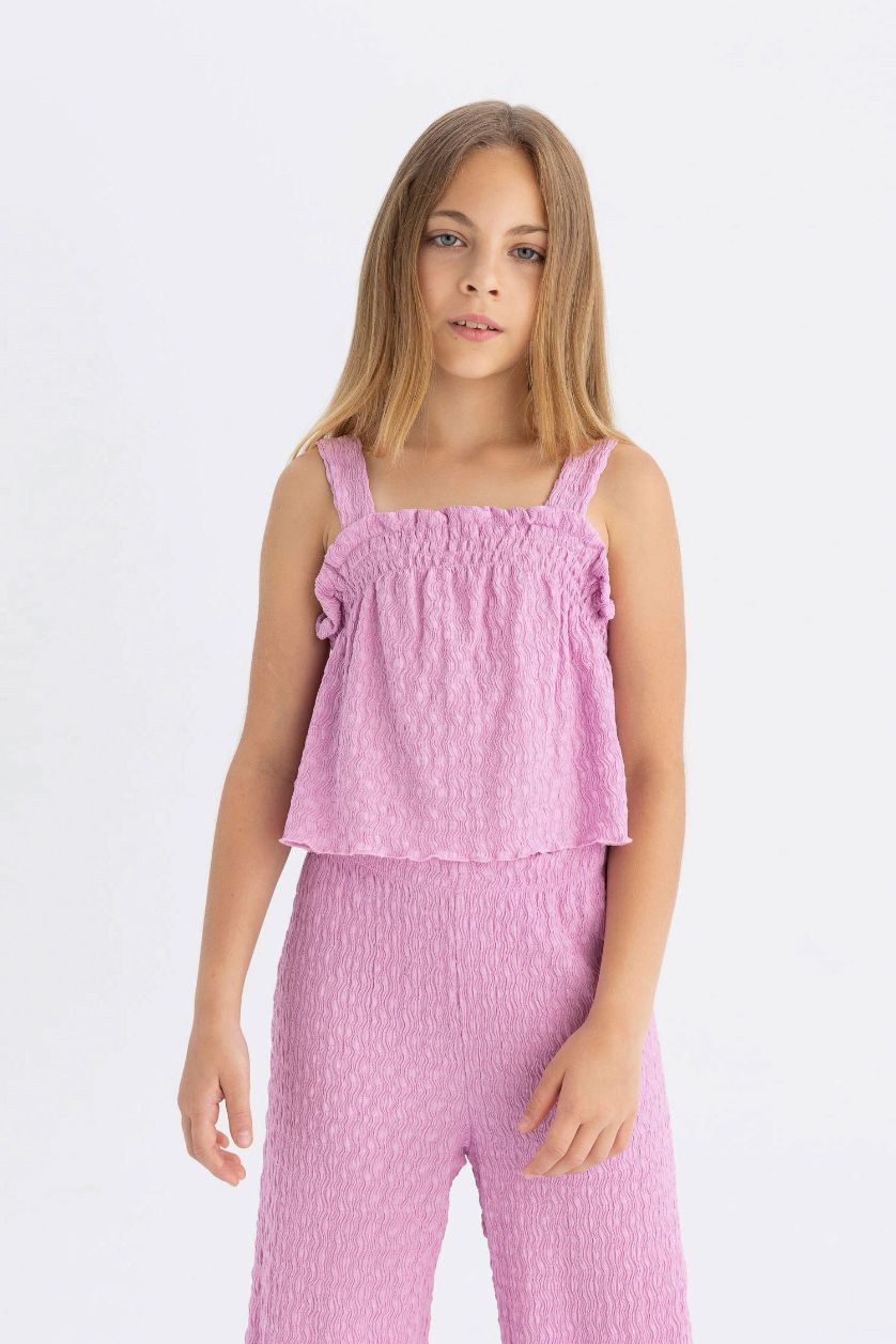 GIRLS & TEENS Pink Girl Strap Blouse