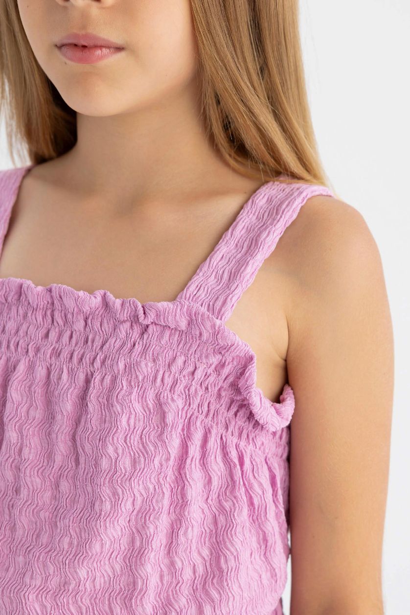 GIRLS & TEENS Pink Girl Strap Blouse