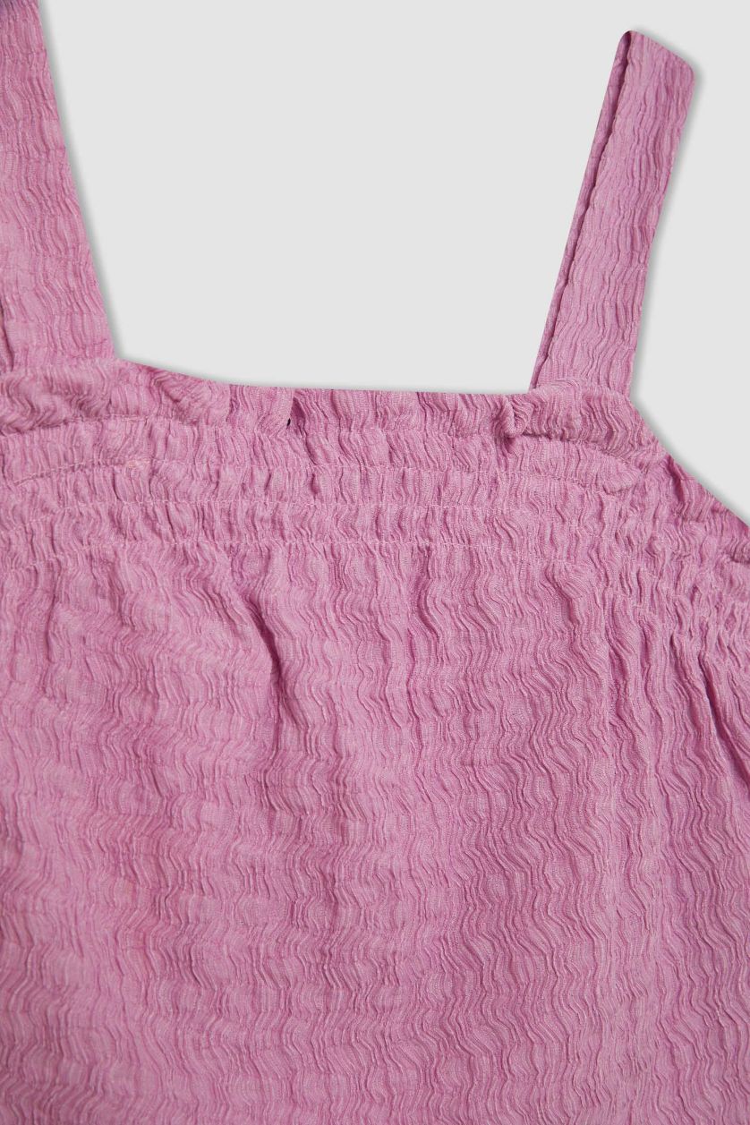 GIRLS & TEENS Pink Girl Strap Blouse