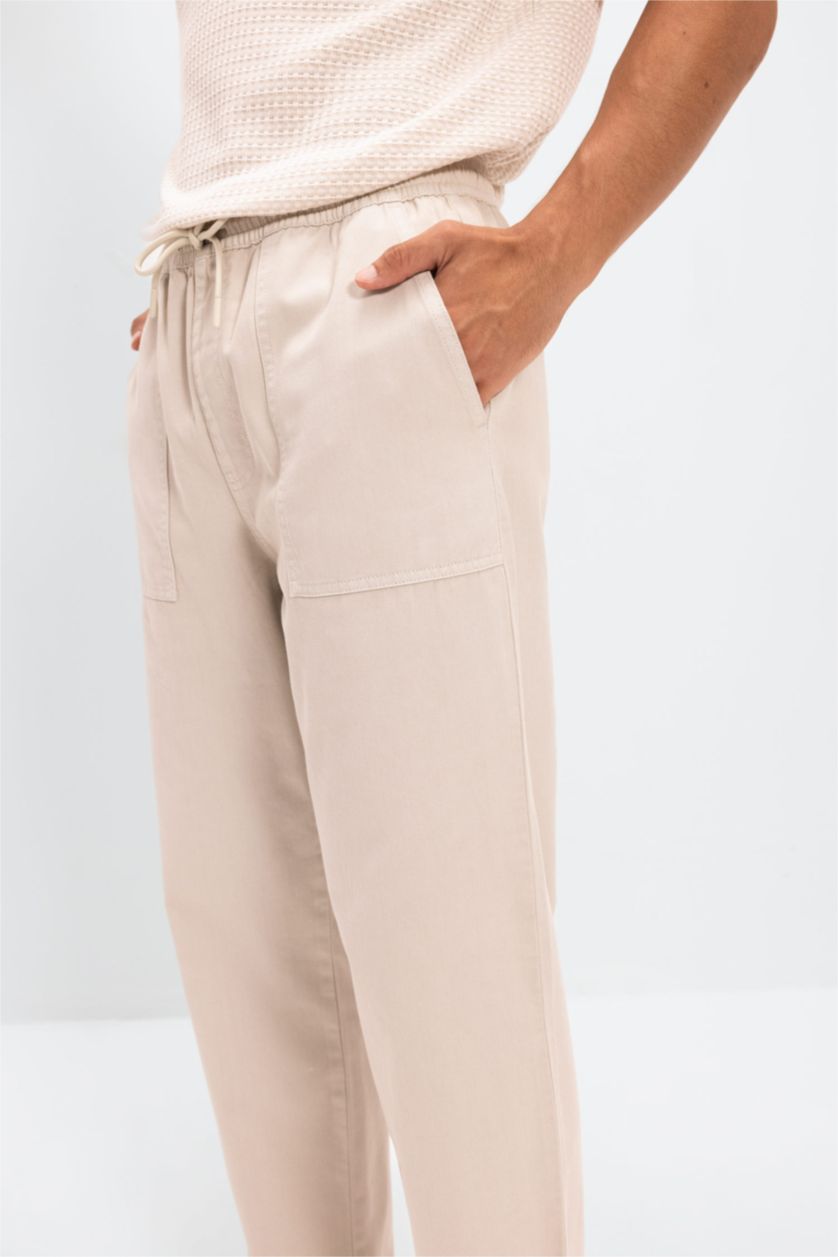 MAN Stone Straight Wide Gabardine Trousers