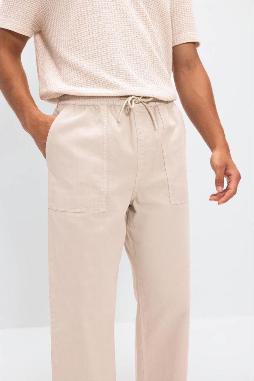 MAN Stone Straight Wide Gabardine Trousers