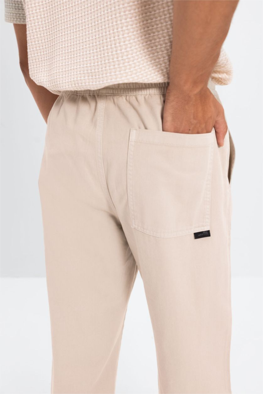 MAN Stone Straight Wide Gabardine Trousers