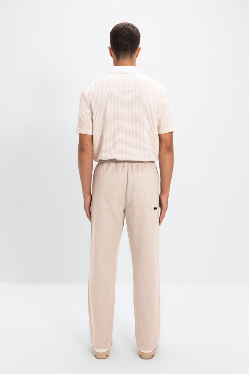 MAN Stone Straight Wide Gabardine Trousers