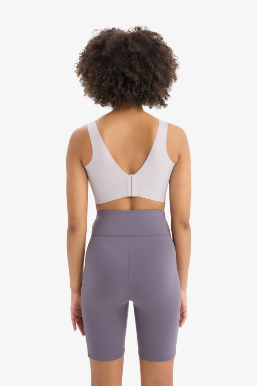 Kadın Taş V Yaka Ağır Kumaş Sporcu Bra