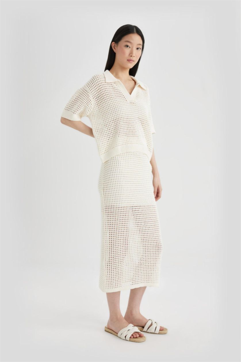 نساء بيج فاتح تنورة ميدي تريكو بنسل