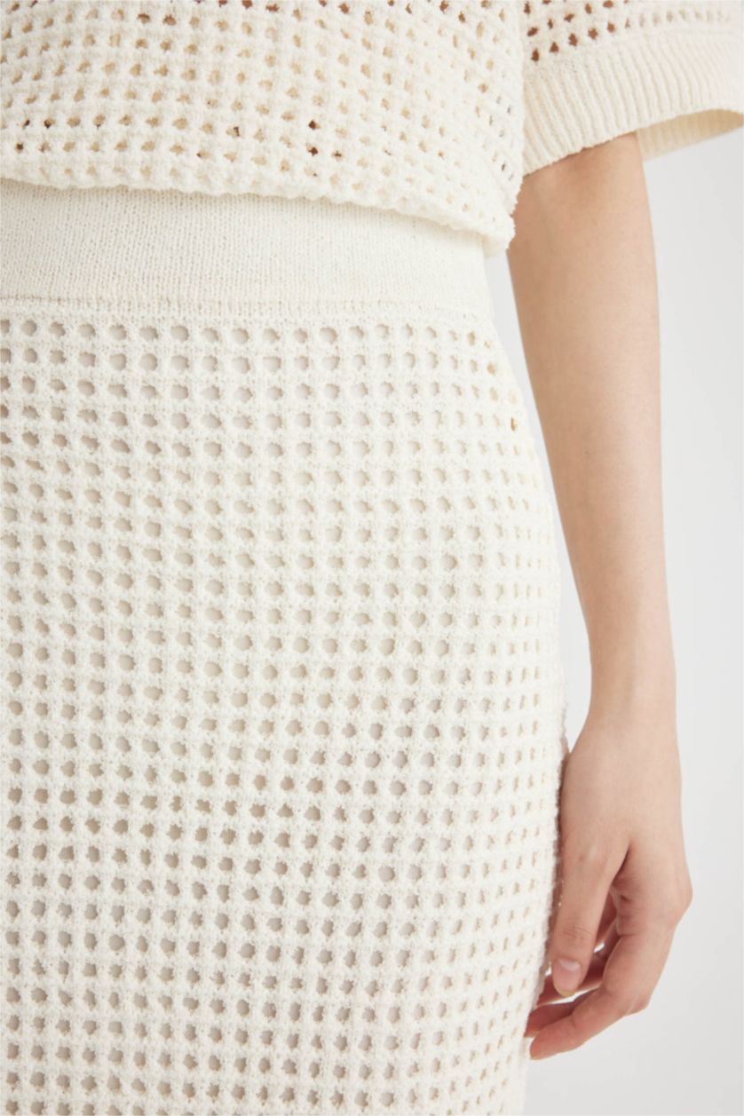 نساء بيج فاتح تنورة ميدي تريكو بنسل