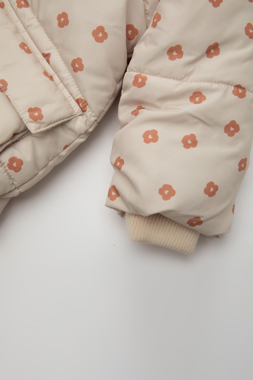 BÉBÉ FILLE Beige Doudoune à Capuche Coupe Régulière pour BéBé Fille