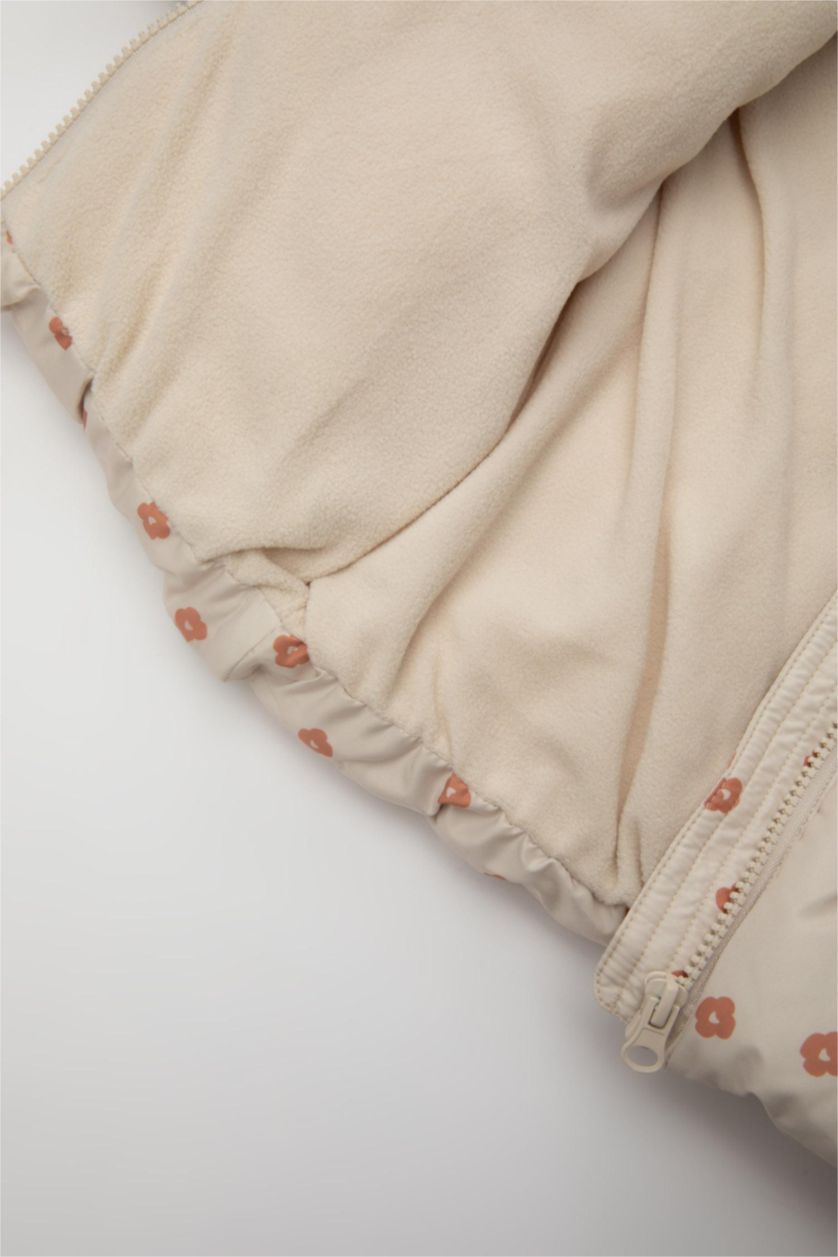 BÉBÉ FILLE Beige Doudoune à Capuche Coupe Régulière pour BéBé Fille