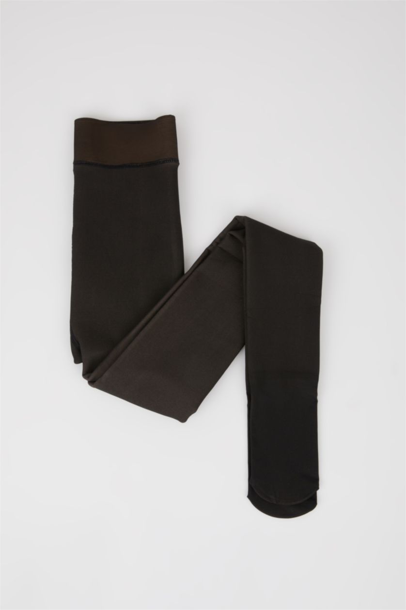 Kadın Siyah Pamuklu Külotlu Çorap