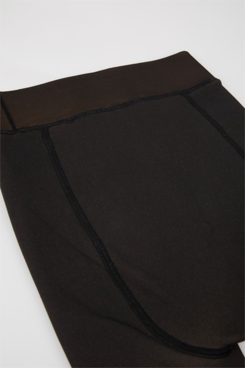 Kadın Siyah Pamuklu Külotlu Çorap