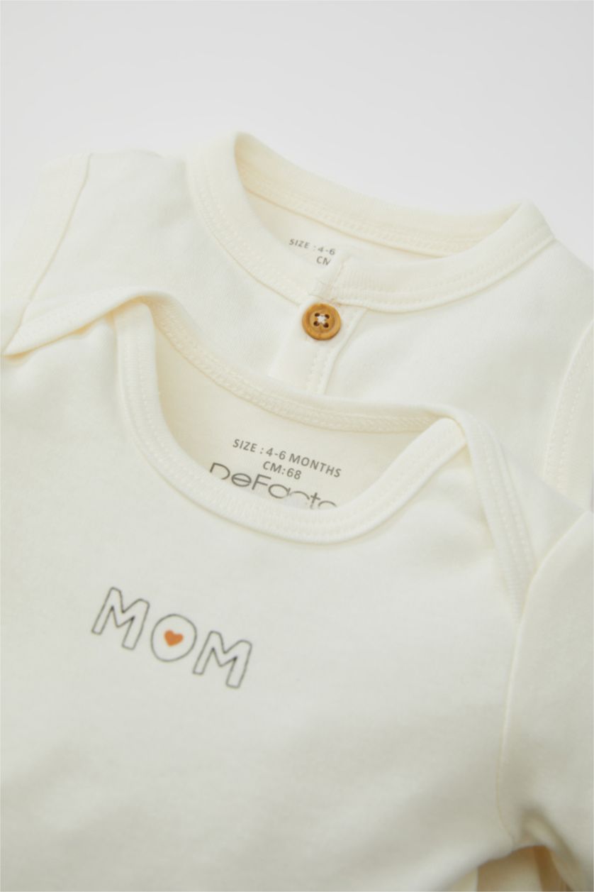 BABY GIRL Ecru Baby Girl Heart Patterned 3 Piece Newborn Set