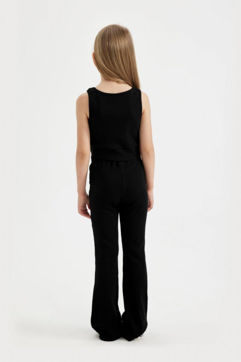 GIRLS & TEENS Black Girl Ribbed Camisole 2 Piece Set