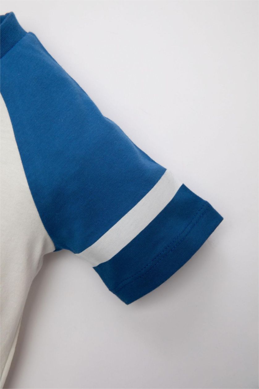 Erkek Bebek Saks Disney Mickey & Minnie Bisiklet Yaka Kısa Kollu Tişört Erkek Bebek