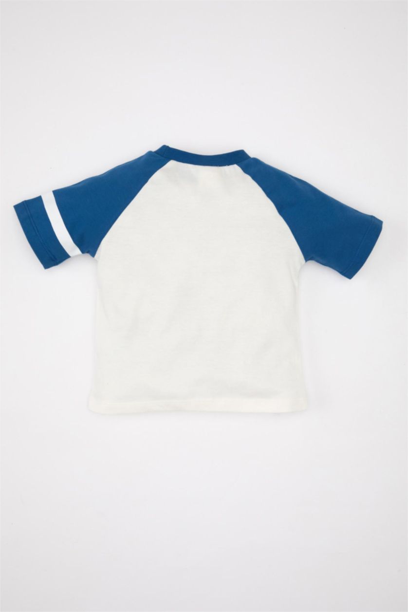 Erkek Bebek Saks Disney Mickey & Minnie Bisiklet Yaka Kısa Kollu Tişört Erkek Bebek