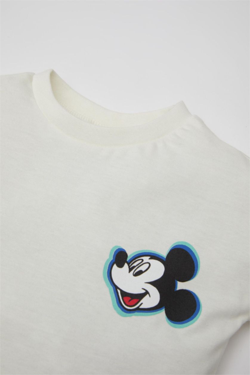 BÉBÉ GARÇON Écru T-Shirt à Manches Courtes à motif Disney Mickey & Minnie pour Bébé Garçon