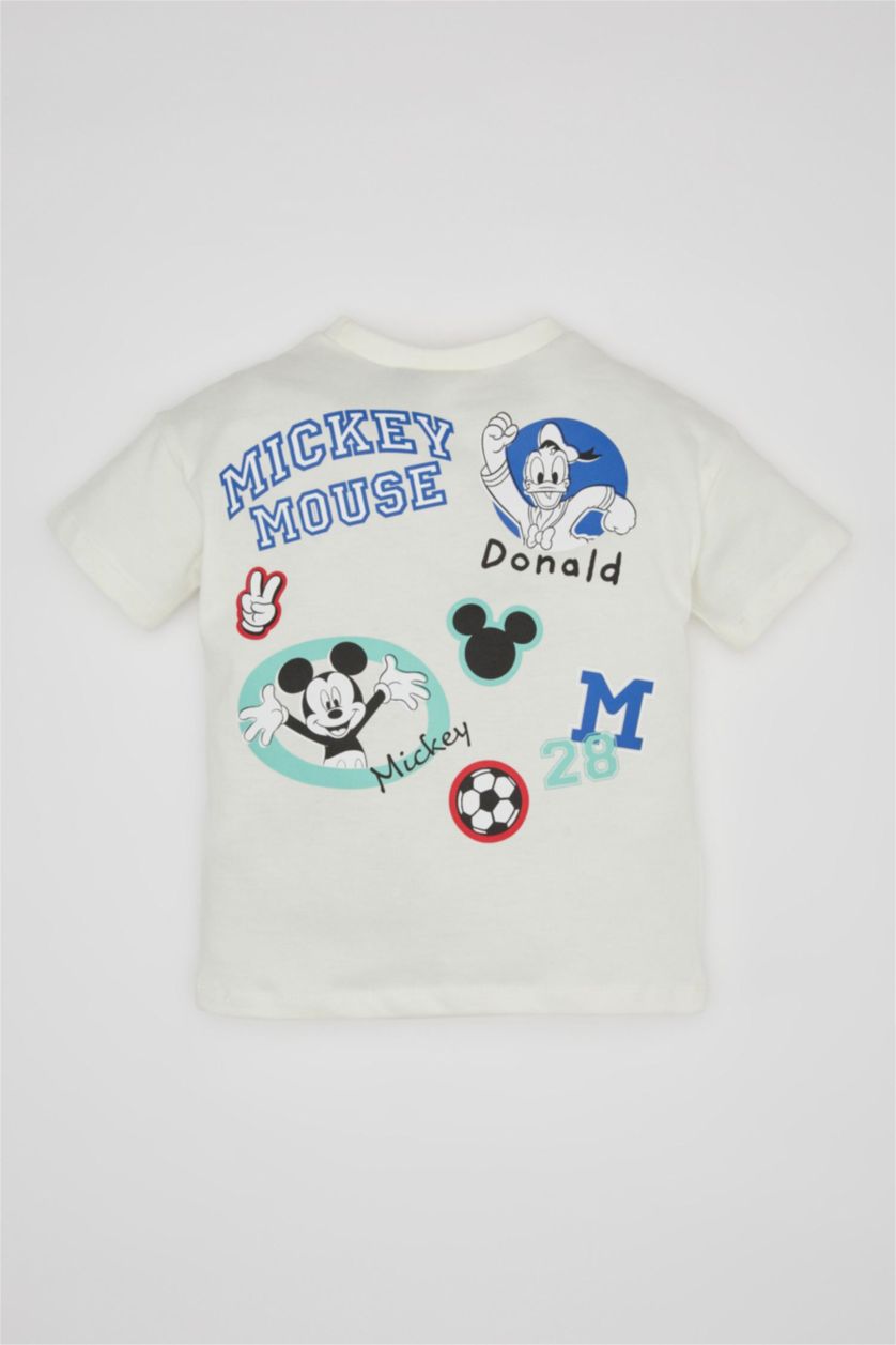 BÉBÉ GARÇON Écru T-Shirt à Manches Courtes à motif Disney Mickey & Minnie pour Bébé Garçon