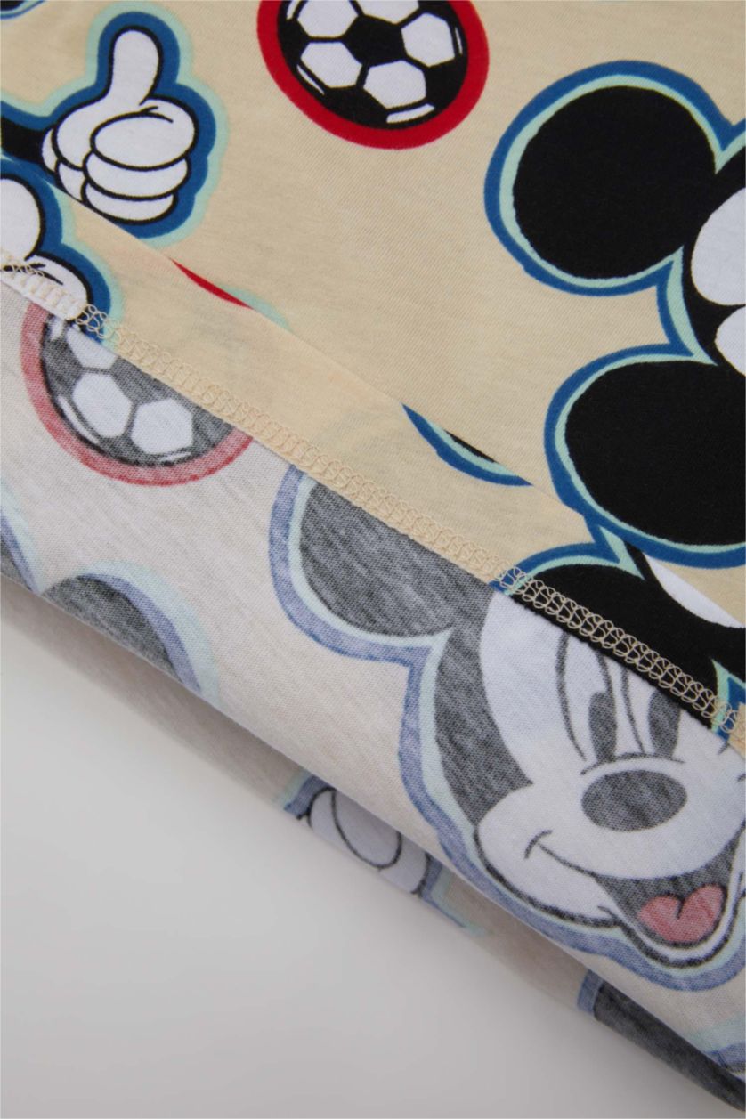 مولود ذكر بيج طقم ولادي شورت وتيشيرت قصة عادية من ميكي و ميني - قطعتين