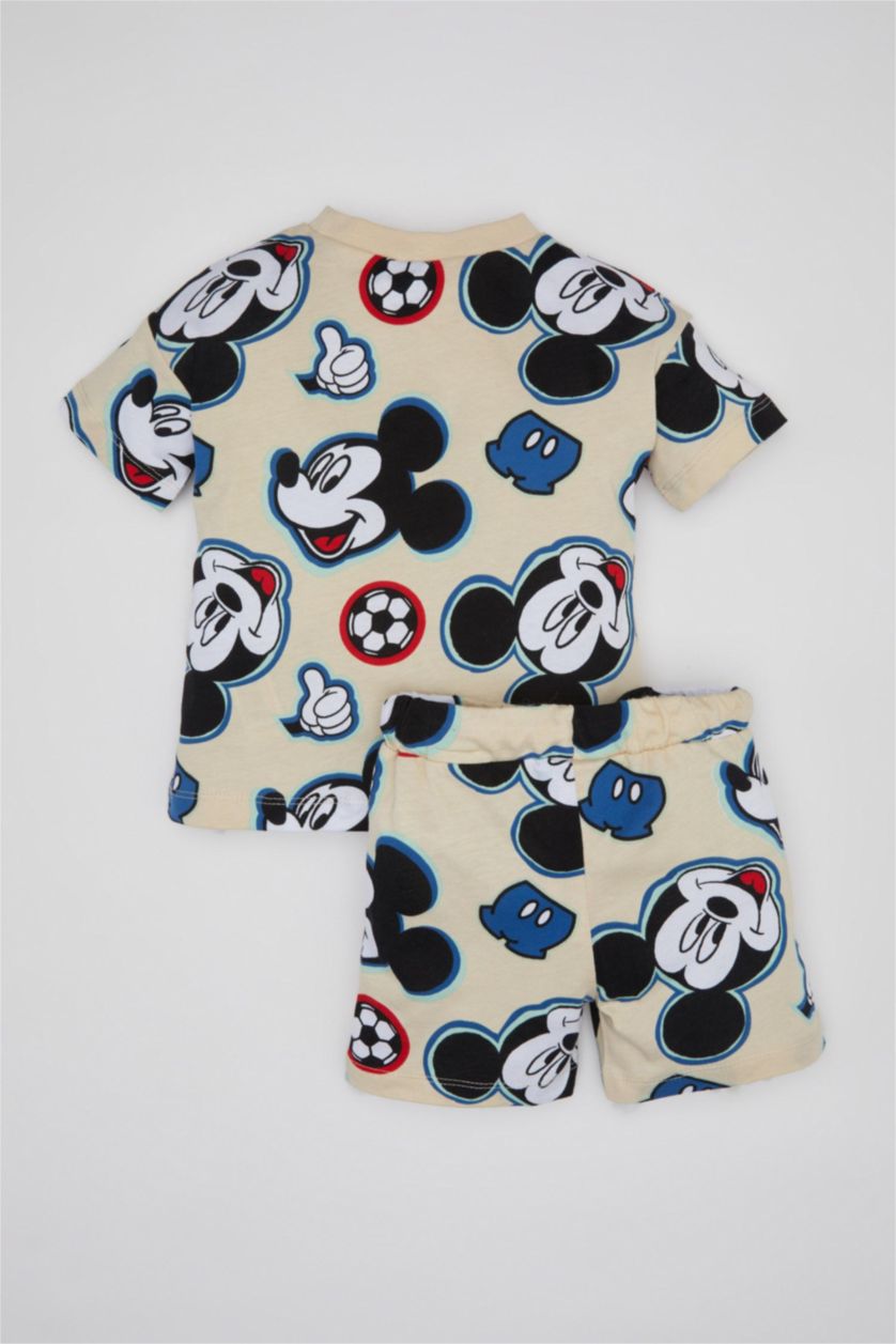 مولود ذكر بيج طقم ولادي شورت وتيشيرت قصة عادية من ميكي و ميني - قطعتين