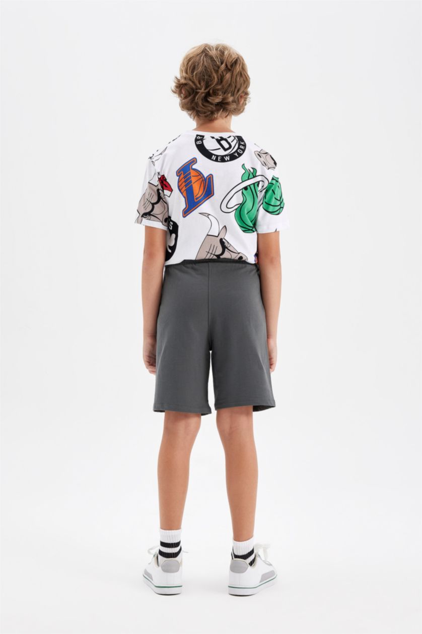 BOYS & TEENS Grey Boy NBA Wordmark Shorts