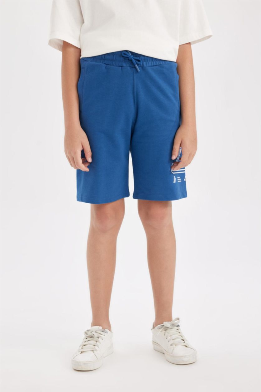 BOYS & TEENS Blue Regular Fit NBA Los Angeles Lakers Licensed Normal Waist Shorts