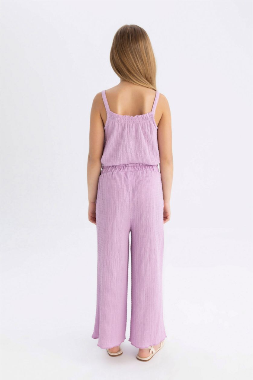 Girls & Teens Lilac Girl Wide Leg Wrinkled Trousers