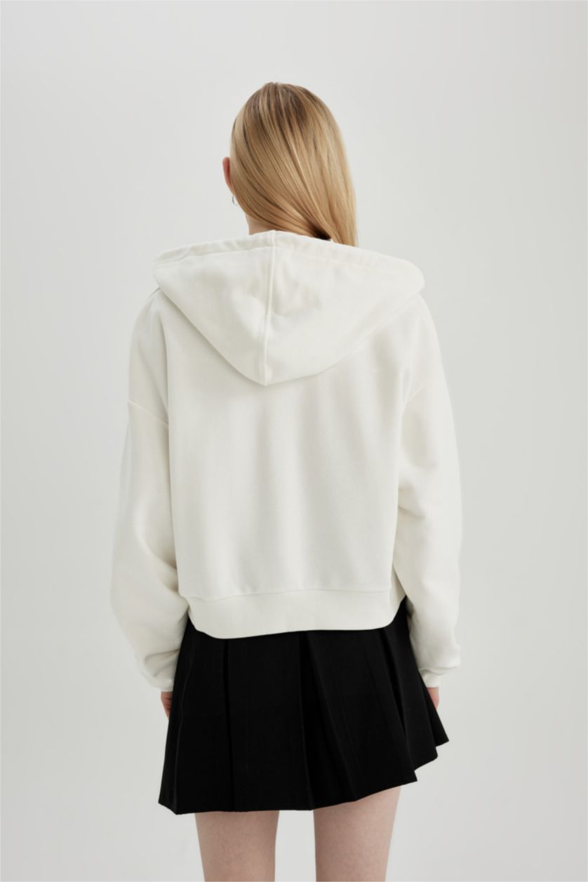 نساء اوف وايت كارديجان واسع قماش سميك من سمايلي