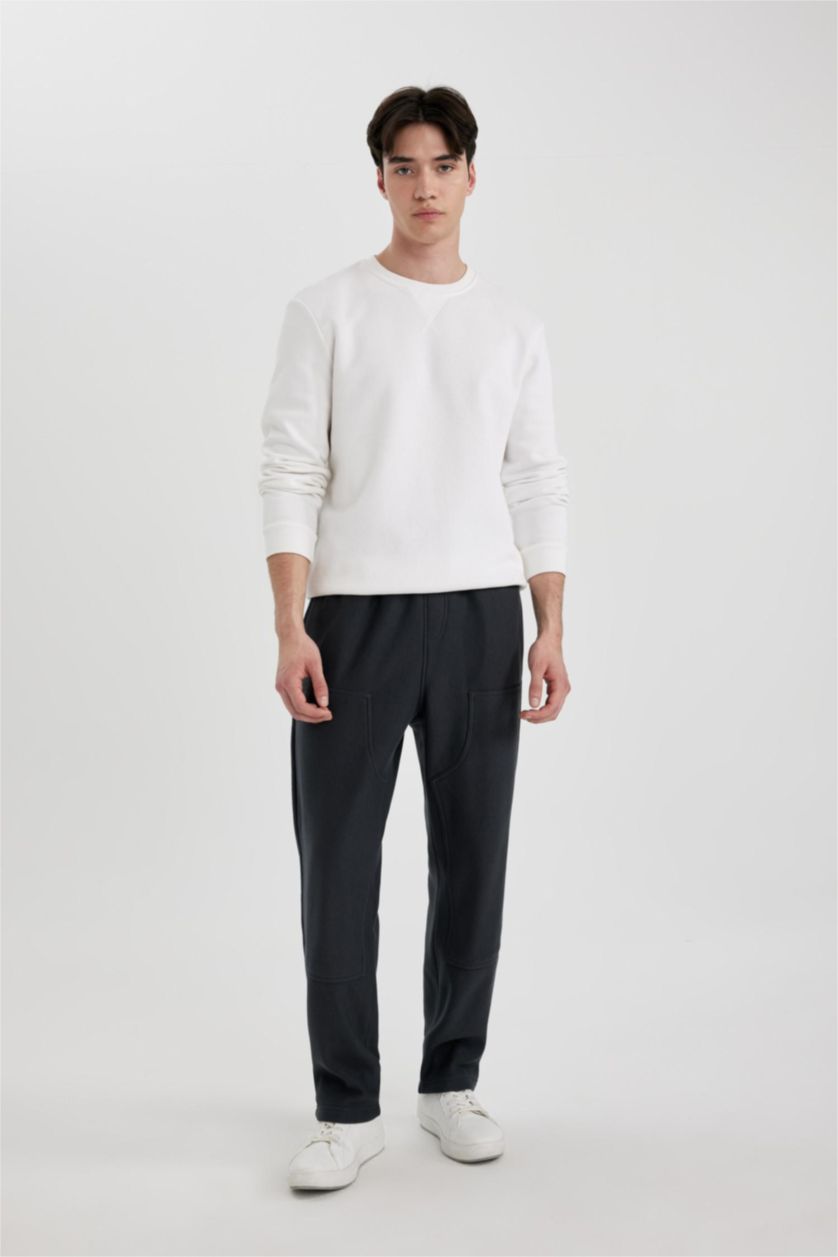 HOMME Anthracite Pantalon de Survêtement Oversize à coupe régulière Ample avec Poches