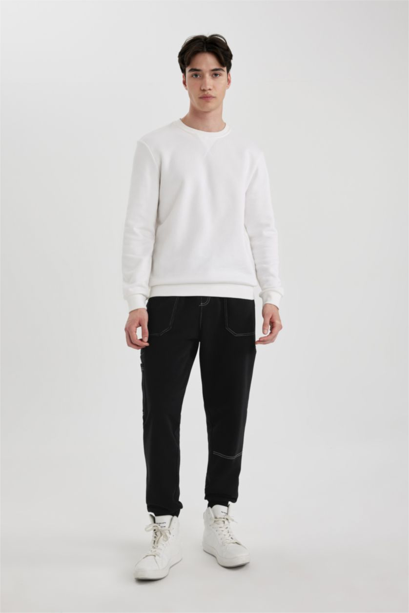 MAN Black Regular Fit Trousers