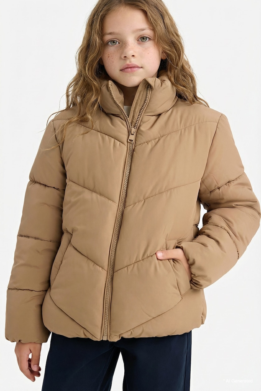 Girls & Teens Vison Girl Waterproof Fleece Lined Puffer Jacket