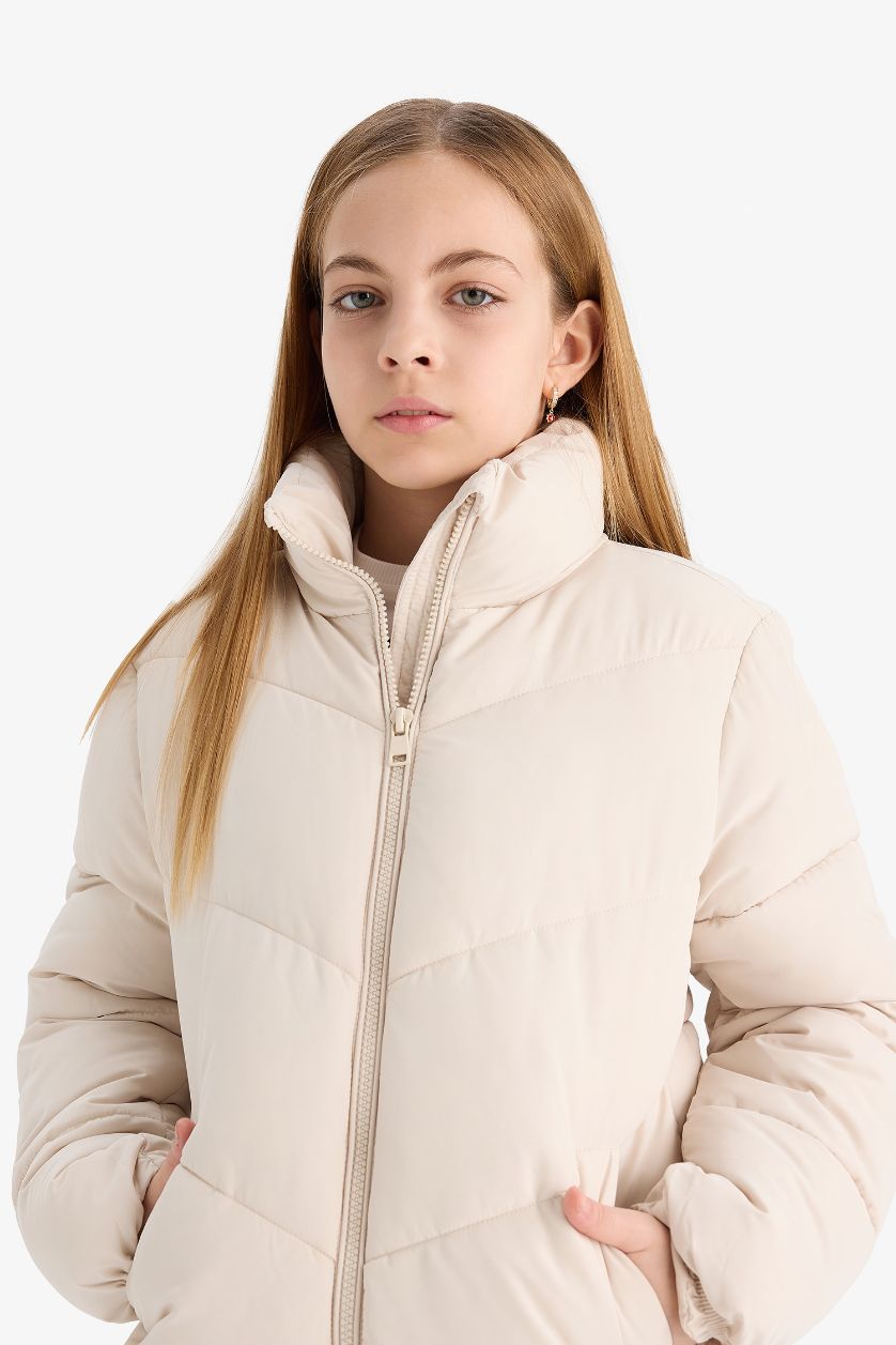 GIRLS & TEENS Stone Girl Water Repellent Fleece Lined Zippered Puffer Jacket