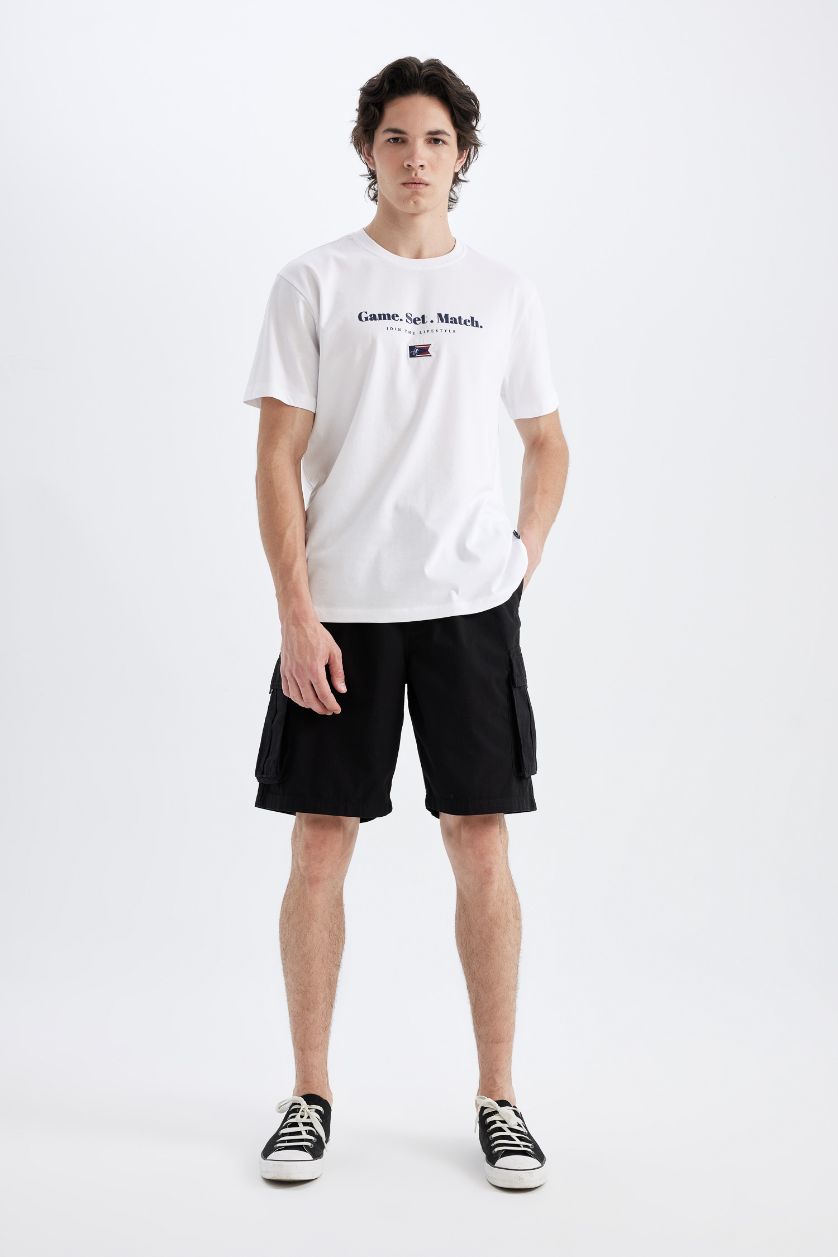 رجال أسود شورت برمودا قصة مريحة برجل عادي