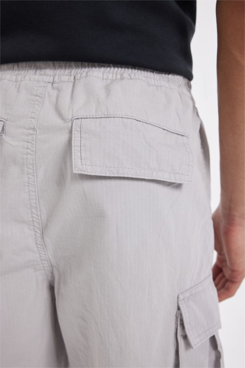 رجالي رمادي فاتح شورت برمودا قصة مريحة برجل عادية