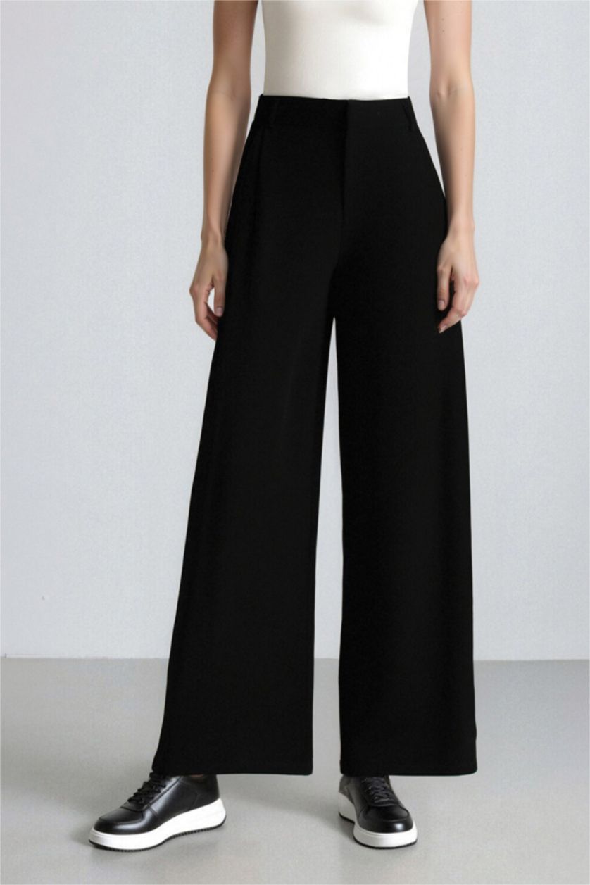 WOMAN Black Wide Leg Trousers