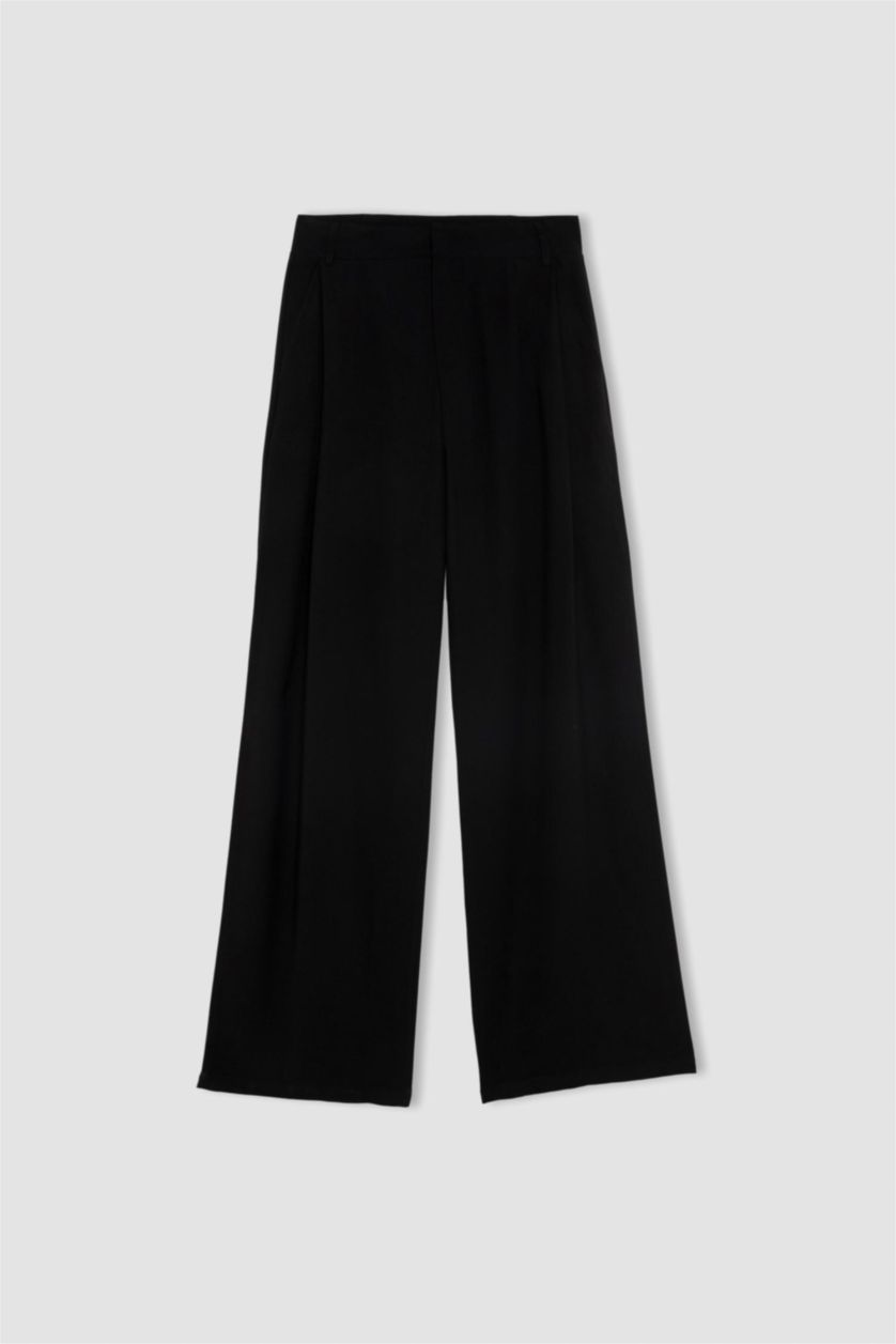 WOMAN Black Wide Leg Trousers