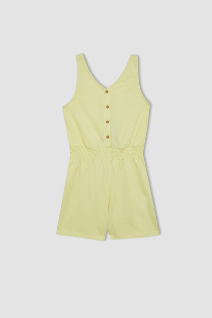 FILLES Jaune Clair Combinaison à Bretelles pour Fille