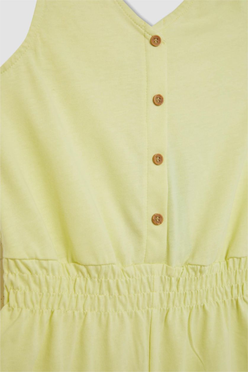 FILLES Jaune Clair Combinaison à Bretelles pour Fille