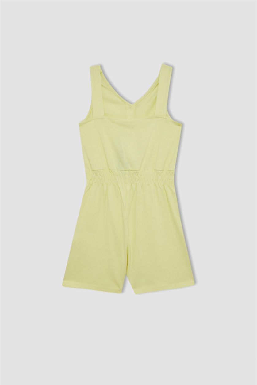 FILLES Jaune Clair Combinaison à Bretelles pour Fille