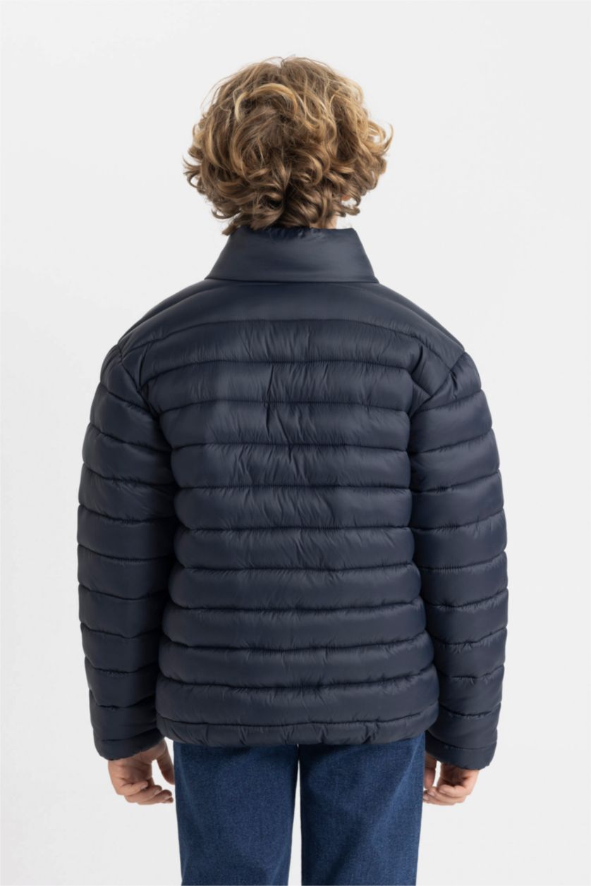 Boys & Teens NAVY Boy Half Turtleneck Waterproof Puffer Jacket