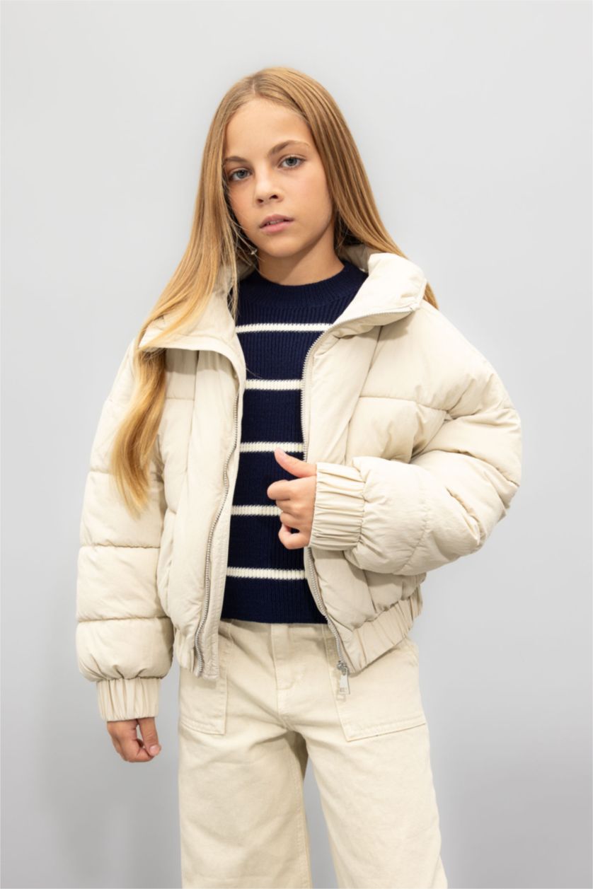 Girls & Teens Stone Girl Hooded Waterproof Puffer Jacket