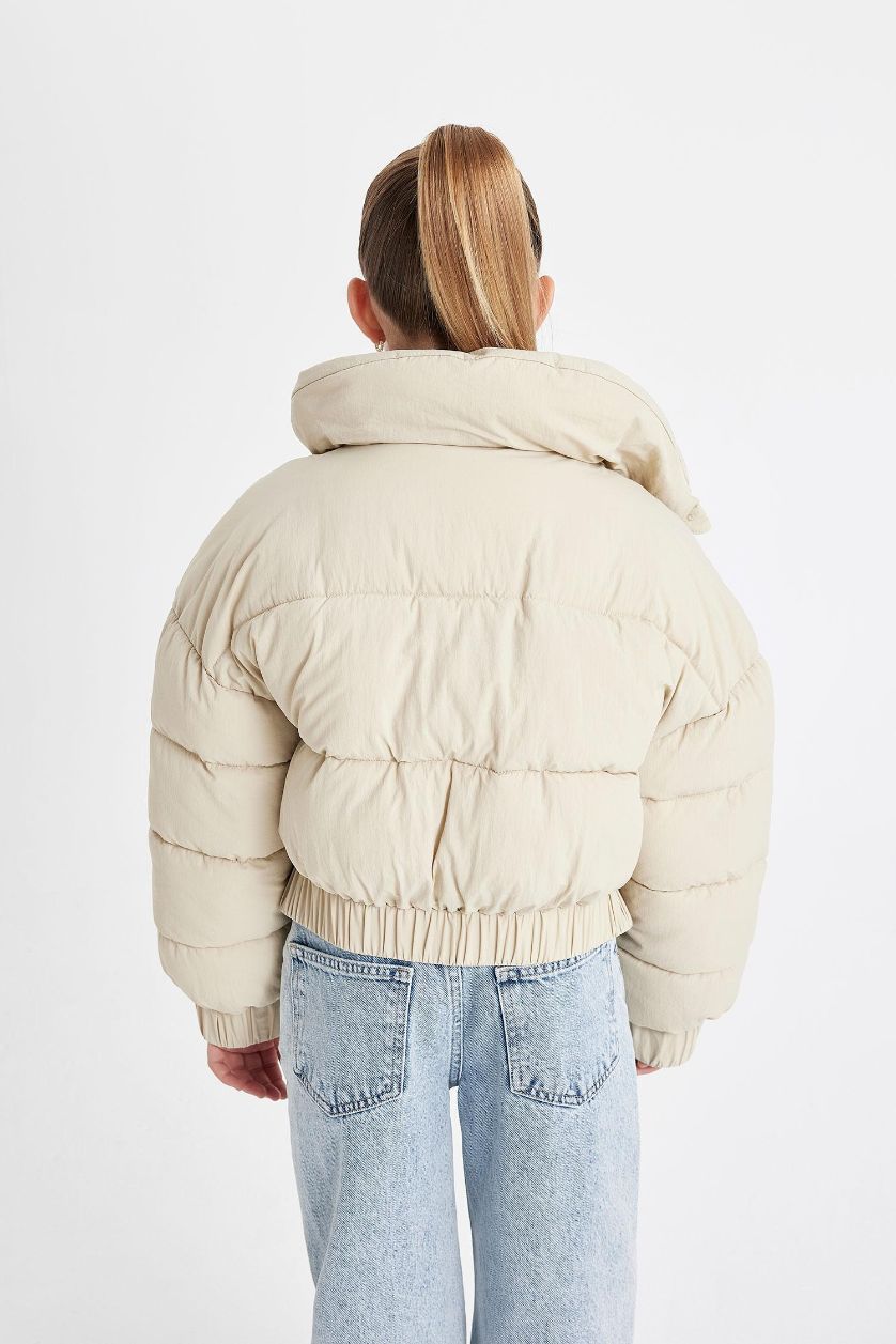 Girls & Teens Stone Girl Hooded Waterproof Puffer Jacket