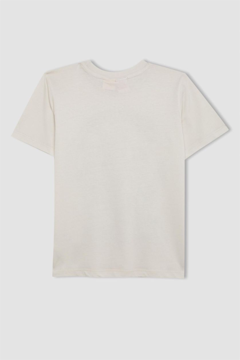 Erkek Çocuk - Genç Erkek Açık Gri Erkek Çocuk Marvel Avengers Pijama Takımı Kısa Kollu Üst Şort