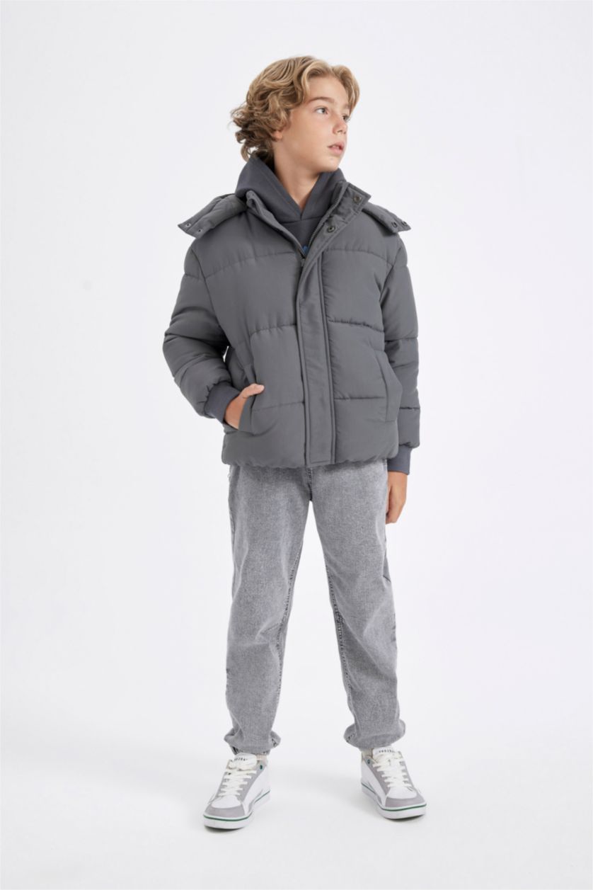 أولاد أنثرا جاكيت دودون ولادي بغطاء للرأس مقاوم للماء