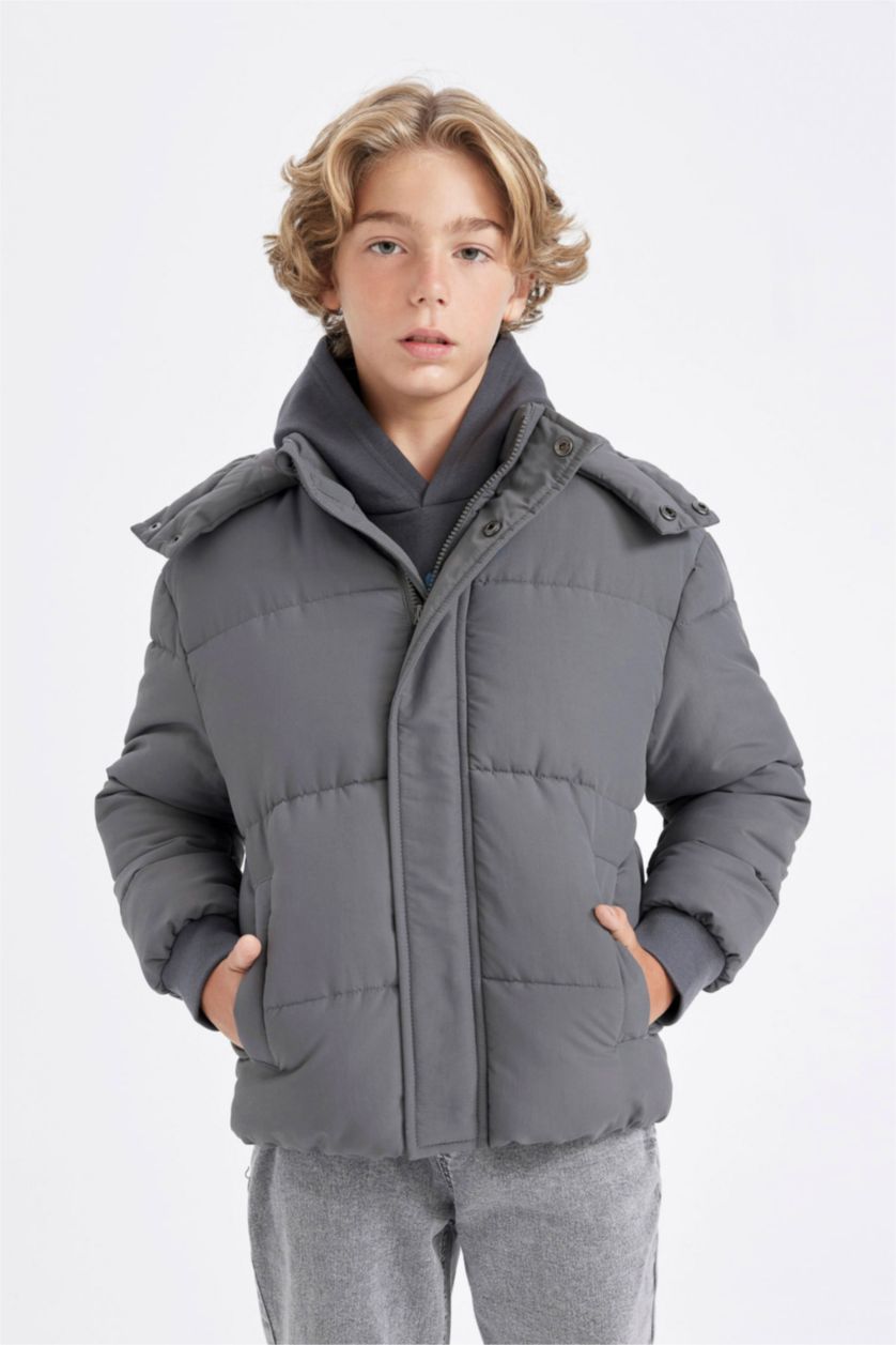 أولاد أنثرا جاكيت دودون ولادي بغطاء للرأس مقاوم للماء